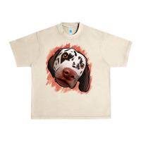 Sandshell dalmatians peach glitter background Urban Heavy Tee - Jasminsmagicworld