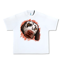 White dalmatians peach glitter background Urban Heavy Tee - Jasminsmagicworld