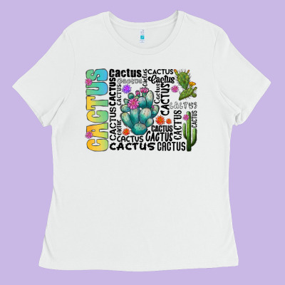 Cactus Ladies Tee Designed By Cowhidedigitalart