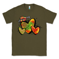 Army Green juneteenth hearts Classic Tee - MaliasSmallBusiness