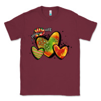 Burgundy juneteenth hearts Classic Tee - MaliasSmallBusiness
