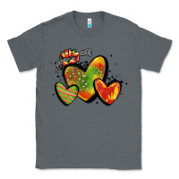Charcoal Heather juneteenth hearts Classic Tee - MaliasSmallBusiness