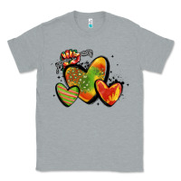 Heather Grey juneteenth hearts Classic Tee - MaliasSmallBusiness