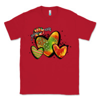 Red juneteenth hearts Classic Tee - MaliasSmallBusiness