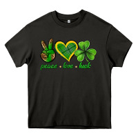 Asphalt peace love luck st. patricks day nePeace love luck Heavy Core Tee - Neo Western