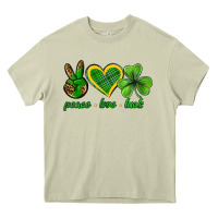 Mossy peace love luck st. patricks day nePeace love luck Heavy Core Tee - Neo Western