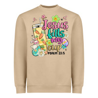Mushroom easter jesus fills my cup Heavyweight Sweatshirt - MaliasSmallBusiness