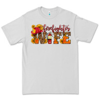 Firefighter Wife With Hat Sunflowers Premium Tee | Teevron