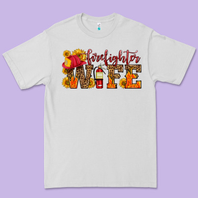 Firefighter Wife With Hat Sunflowers Premium Tee Designed By Hra Design Shop