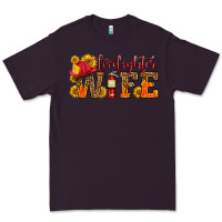 Plum firefighter wife with hat sunflowers Premium Tee - HRA Design Shop
