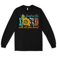 Black trust in the lord with all your heart Long Sleeve Tee - NancyCooperArtShop