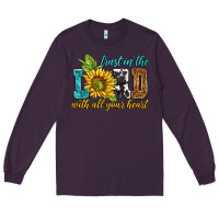 Plum trust in the lord with all your heart Long Sleeve Tee - NancyCooperArtShop
