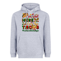Heather Grey I'm just here for the tacos #cincodemayo Heavyweight Hoodie - NancyCooperArtShop