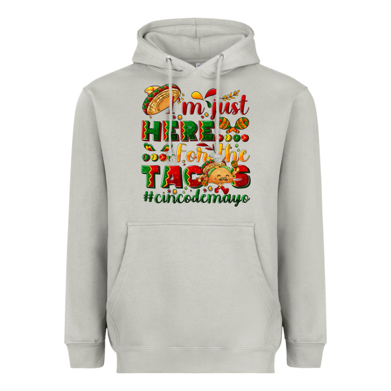 I'm Just Here For The Tacos #cincodemayo Heavyweight Hoodie by NancyCooperArtShop | Teevron