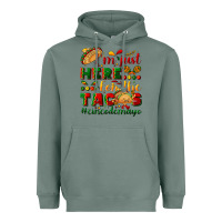 Sage I'm just here for the tacos #cincodemayo Heavyweight Hoodie - NancyCooperArtShop