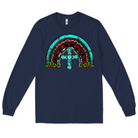 Navy cross christmas rainbow Long Sleeve Tee - JahusDesignShop