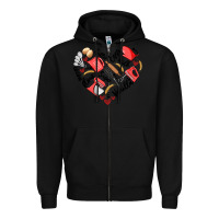 Black bake tools heart Zipper Hoodie - Artiststas