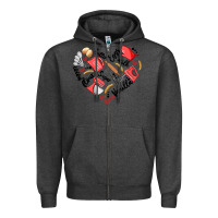 Charcoal Heather bake tools heart Zipper Hoodie - Artiststas