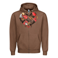 Chestnut bake tools heart Zipper Hoodie - Artiststas