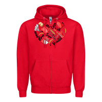 Red bake tools heart Zipper Hoodie - Artiststas