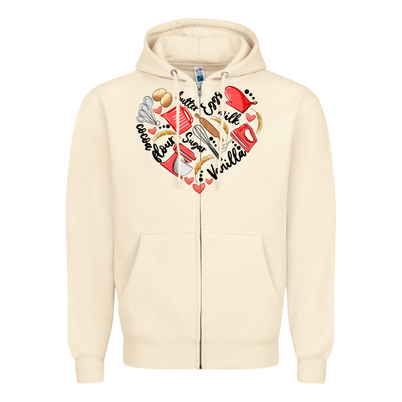 Bake Tools Heart Zipper Hoodie by Artiststas | Teevron