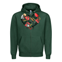 Sports Green bake tools heart Zipper Hoodie - Artiststas