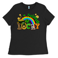 Black feeling lucky Ladies Tee - FaDigitalArtStudio