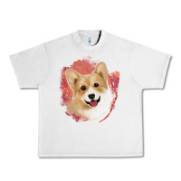 Lunar Rock corgi peach watercolor background Urban Heavy Tee - Jasminsmagicworld