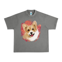 Tornado corgi peach watercolor background Urban Heavy Tee - Jasminsmagicworld