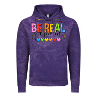 Cloud Purple be real not perfect Vintage Hoodie - NancyCooperArtShop