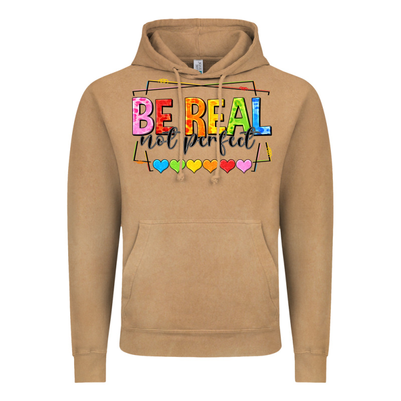 Be Real Not Perfect Vintage Hoodie by NancyCooperArtShop | Teevron