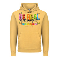 Vintage Mustard be real not perfect Vintage Hoodie - NancyCooperArtShop