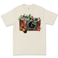 Bone floral eucalyptus film roll vintage camera Premium Tee - FaDigitalArtStudio
