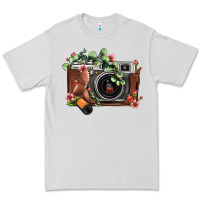 Dove Grey floral eucalyptus film roll vintage camera Premium Tee - FaDigitalArtStudio