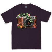 Plum floral eucalyptus film roll vintage camera Premium Tee - FaDigitalArtStudio