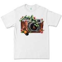 White floral eucalyptus film roll vintage camera Premium Tee - FaDigitalArtStudio