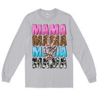 Moon Dust mama skeleton peace leopard pattern Long Sleeve Tee - NancyCooperArtShop