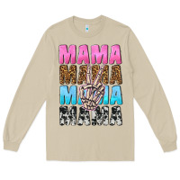 Mushroom mama skeleton peace leopard pattern Long Sleeve Tee - NancyCooperArtShop