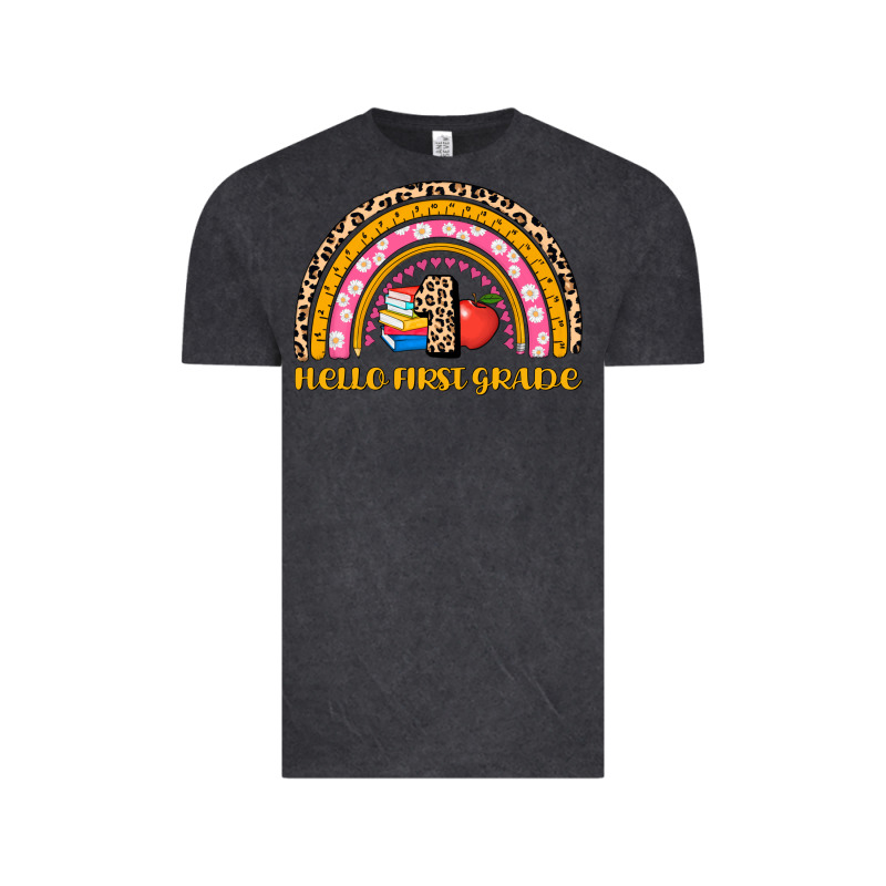 Back To School Rainbow Hello First Grade Vintage Tee by AdoDesignShop | Teevron