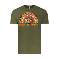 Vintage Olive back to school rainbow hello first grade Vintage Tee - AdoDesignShop