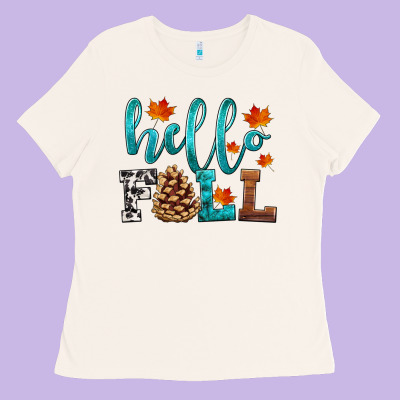 Hello Fall Ladies Tee Designed By Hra Design Shop