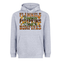Heather Grey Flannels Hayrides Pumpkins Heavyweight Hoodie - texasbilliewilder