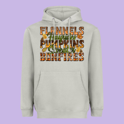 Flannels Hayrides Pumpkins Heavyweight Hoodie Designed By Texasbilliewilder