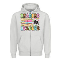 Dove Grey readers are leaders Zipper Hoodie - Artiststas