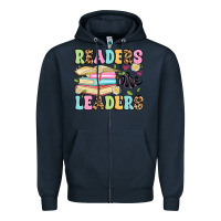 Navy readers are leaders Zipper Hoodie - Artiststas