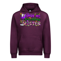 Mauve Wine Pour me something mister Urban Hoodie - FaDigitalArtStudio