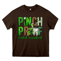 Chocolate Brown Pinch Proof Dental Assistant St. Patricks Day Heavy Core Tee - Neo Western