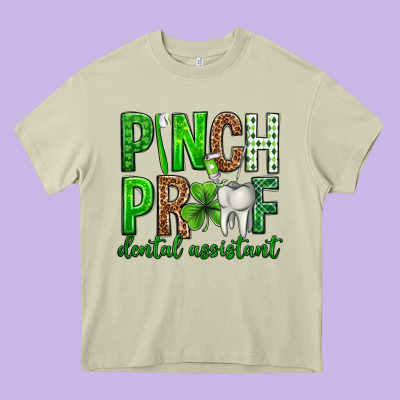 Pinch Proof Dental Assistant St. Patricks Day Heavy Core Tee Designed By Neo Western