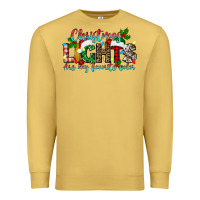 Antique Gold christmas lights are my favorite Premium Sweatshirt - texasbilliewilder