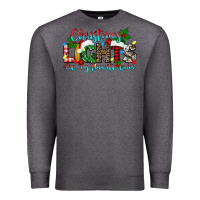 Charcoal Heather christmas lights are my favorite Premium Sweatshirt - texasbilliewilder